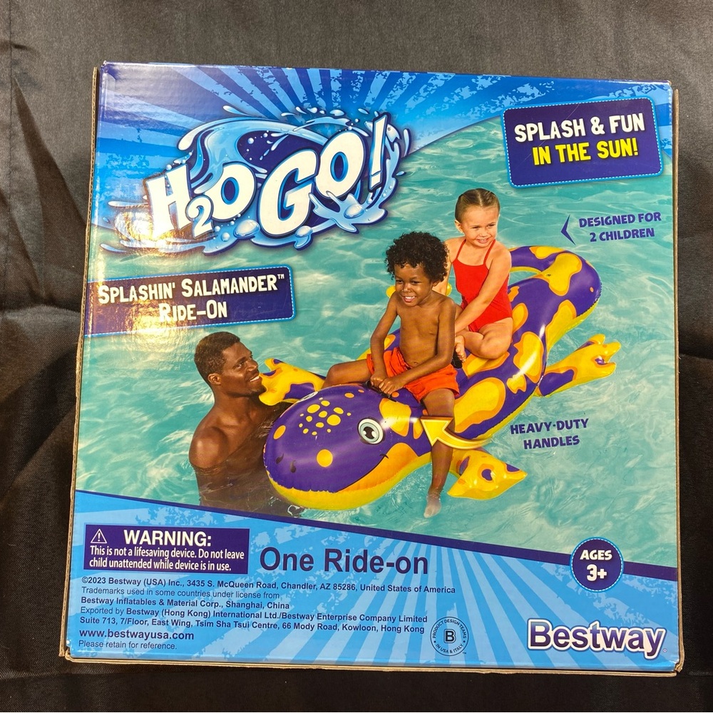 NIB H2OGO! Splashin' Salamander Ride-On, an inflatable pool float - Picture 4 of 4